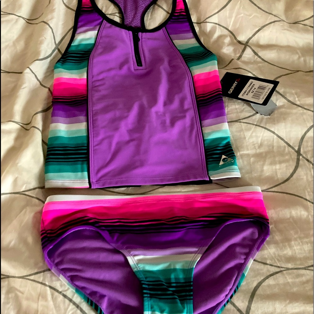 Tankini bathing suit size youth 14. Brand new with tags